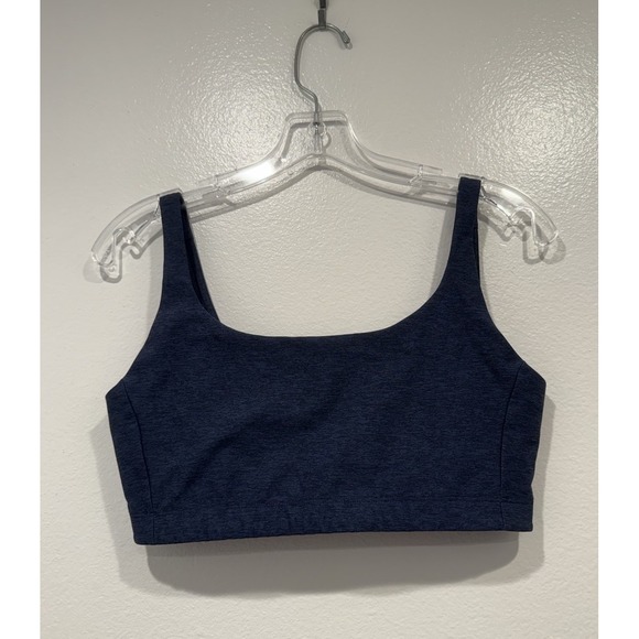 Outdoor Voices Other - Outdoor Voices Double Time Sports Bra Scoopneck Top Size Large Heather Blue Gym